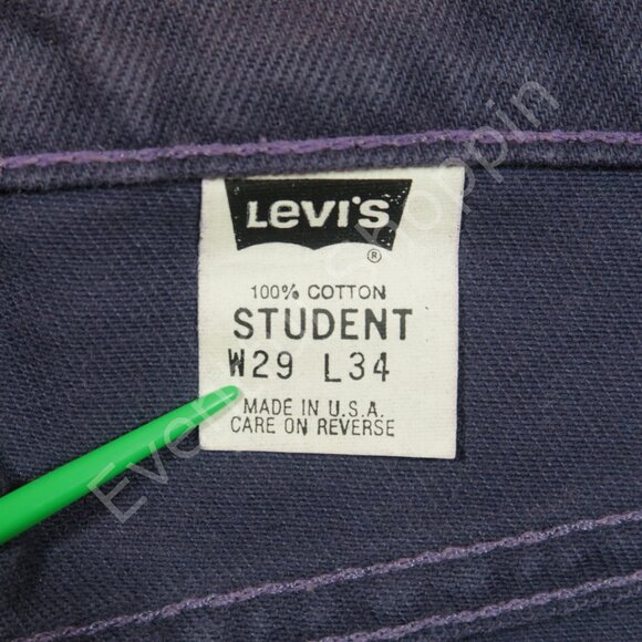 Vintage Levis 550 Jeans Mens 29 Purple Relaxed Fit Loose Student Denim 90s New - Picture 8 of 10